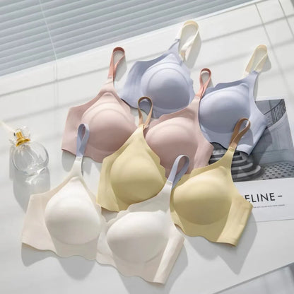 Pure Desire No Trace Top: Women's Comfortable Underwear - Adjustable Beauty Back Bra with Upper Support Sling, No Steel Ring, Thin Section