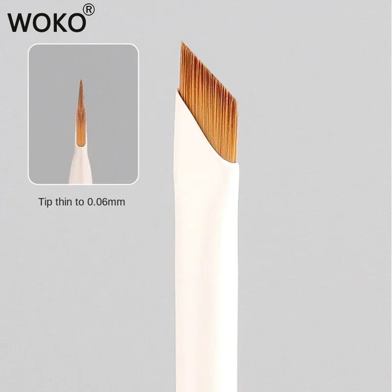 Upgrade Blade Eyeliner Brush | Ultra-Thin Fine Angle Flat Brush for Eyebrows & Under-Eye Makeup | Precise Detail White Brush