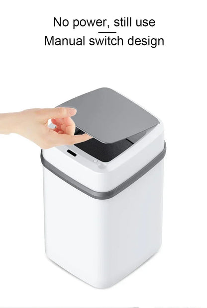 Smart Automatic Trash Can — Household Toilet & Bathroom Waste Basket with Lid, Motion Sensor 2025