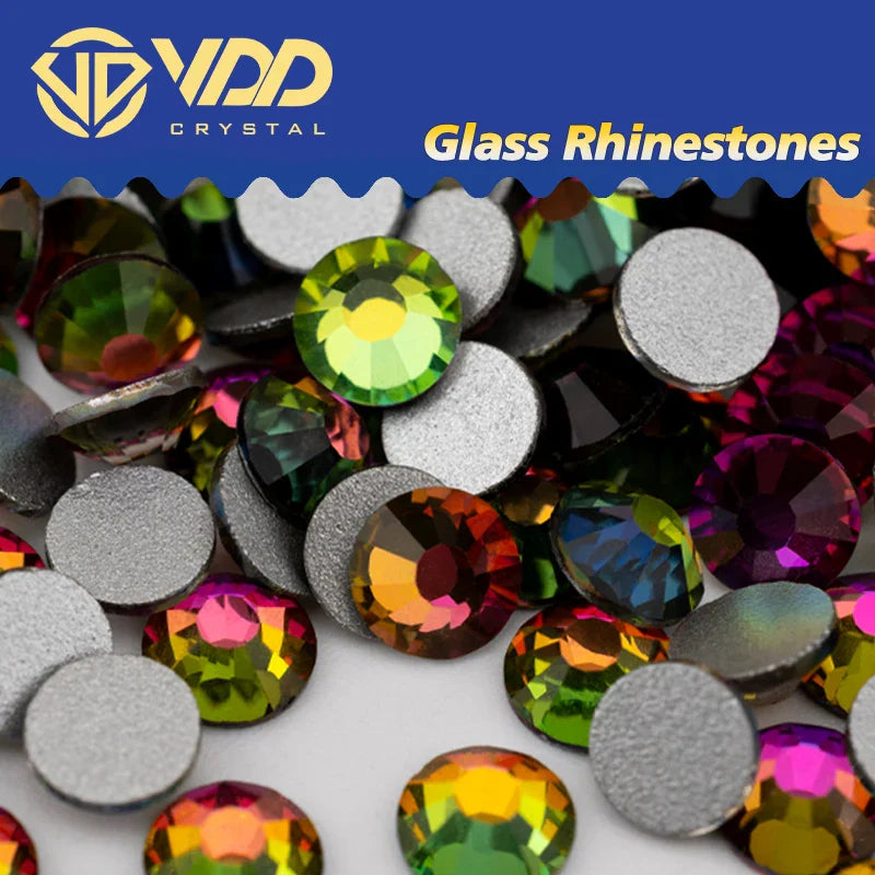 VDD SS4–SS30 Glass Crystal Rhinestones – High Quality Flatback Glitter Strass Stones for Nail Art, DIY Crafts & Decoration