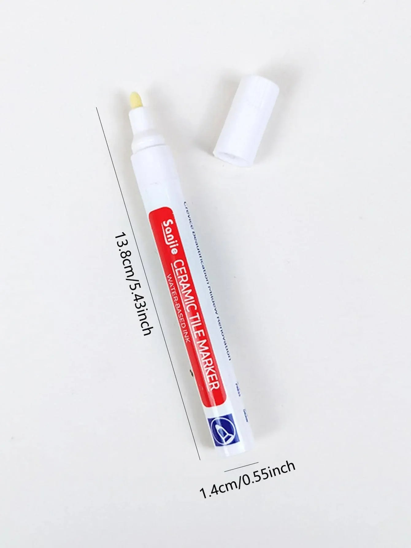 PC Ceramic Tile Gap Color Repair Pen - Waterproof and Anti-Mildew Whiteboard Pen for Bathroom Wall and Floor Tiles