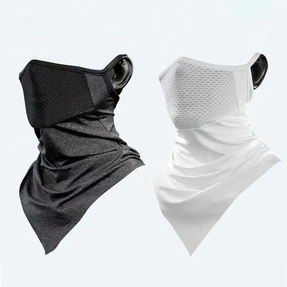 Summer Men’s Full-Face Cycling Mask – Breathable Ice Silk Neck Bandana with UV Protection