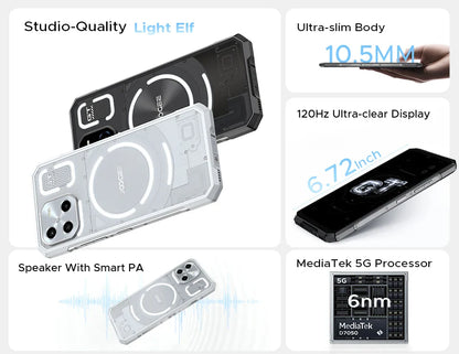 DOOGEE Blade GT Rugged Phone | 6.72'' FHD+, 120Hz LED Light, 12GB RAM, 256GB ROM, 5500mAh Battery, Android 14   2/2