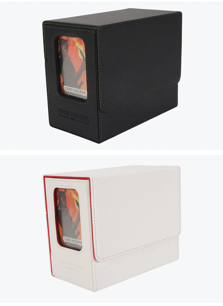 3-in-1 MTG Deck Box – Card Storage Case for 200+ Single-Sleeved TCG/CCG Cards with 4 Dividers & 2 Toploaders