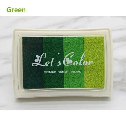 Durable Printing Ink Pad Set – Four-Color Gradient DIY Fingerprint Sponge for Creative Stationery Decoration