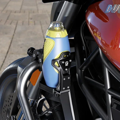 Adjustable Anti-Theft Motorcycle & Bike Cup Holder – Secure Water Bottle & Mobile Mount for Cycling