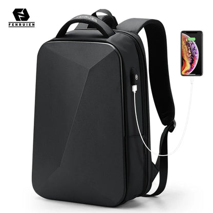 Fenruien Anti-Theft Laptop Backpack - Waterproof School and Business Travel Backpack with USB Charging, New Design for Men