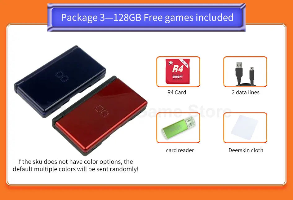 Original Nintendo DS Lite Game Console – Palm Game with Game Card & 32GB/64GB/128GB Memory Card, Mini Ultra