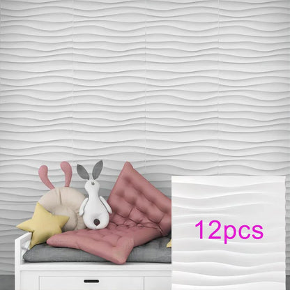 KUUJOJO 3D Textured Wall Panels – Indoor Wall Decoration for Living Room, Bedroom, Hotel, Office, Tape