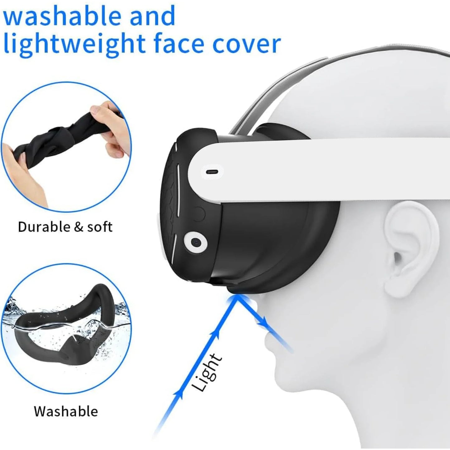 10-in-1 Soft Silicone Controller Case for Meta Quest 3/3S – Headset Grip Protector with Battery Cover, VR Accessory