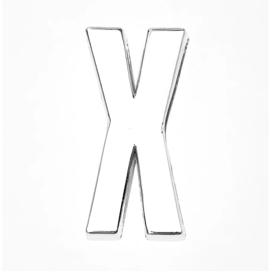 12PCS 30mm Chrome Alphabet Slide Charms A–Z – DIY Bracelet, Wristband, Pet Collar & Jewelry Making Beads