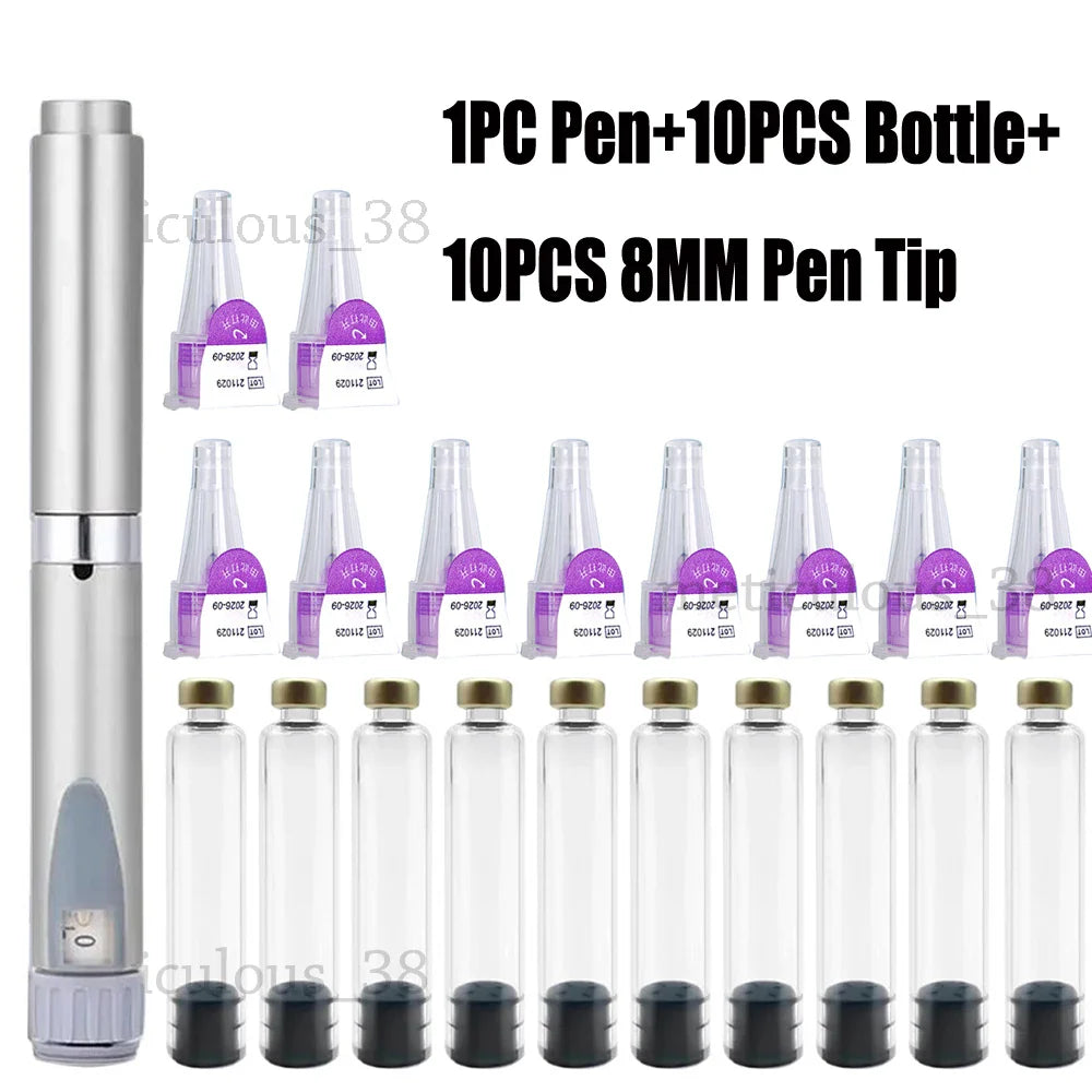 Magic Pen Tattoo Kit – 3ml Empty Cartridge Bottles with Individual Packaging for Medical Aesthetics & Lilly Insulin Pen