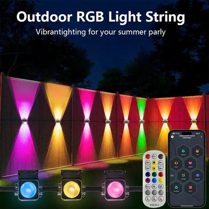 196FT/147FT/98FT/49FT RGB+IC Waterproof String Lights – Permanent Outdoor Smart Christmas & Holiday Decoration Lights