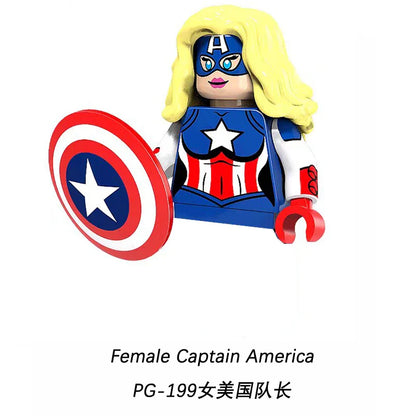 Marvel Superhero Mini Building Blocks – Captain America & Joker Two-Faced Man Movie Toy for Kids