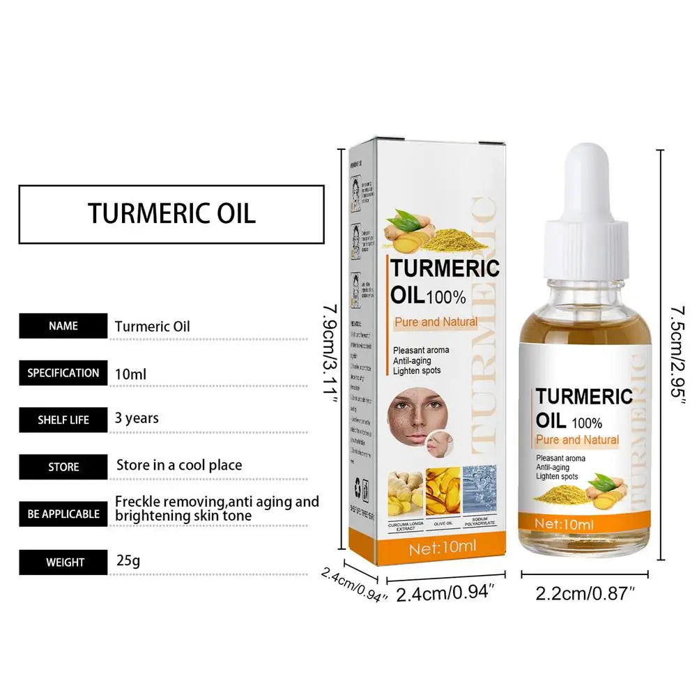10ml Pure Turmeric Essential Oil – Natural Moisturizer for Brightening, Tightening & Anti-Aging