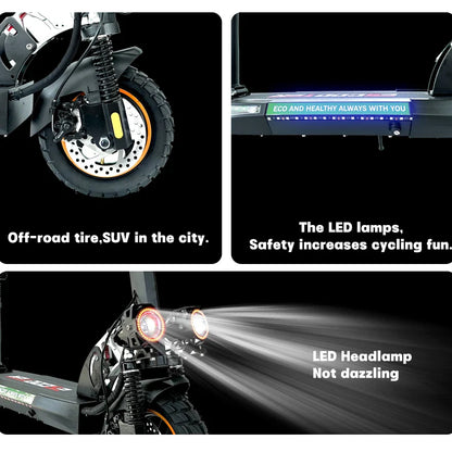 Adult Electric Scooter 48V 800W — EU/USA Warehouse, 13Ah-16Ah, Lightweight Long-Range 35-55km Kick Scooter