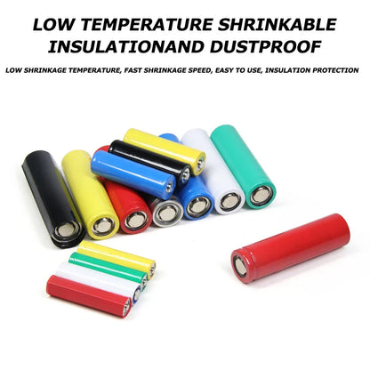 18650 PVC Heat Shrink Wrap Tubing – Pre-Cut Insulated Battery Sleeves (20/50/100pcs) Protective Shrink Film Cases
