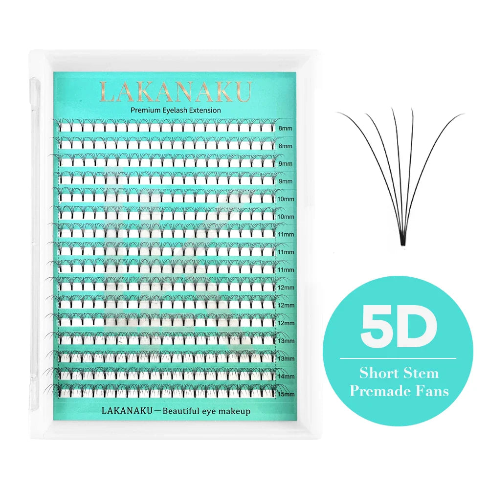 LAKANAKU 320 Fans Premade Volume Lashes – Fluffy Imported Material Eyelash Extensions, All Sizes