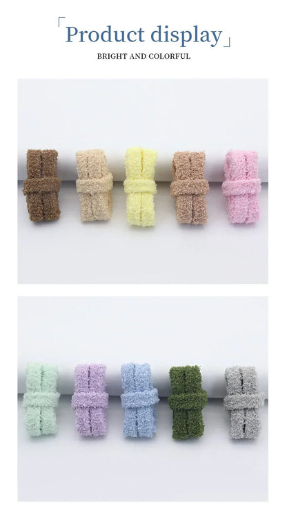 Fuzzy Shoelaces 15mm — Soft Plush Towel Laces for Fall, Winter, Halloween & Christmas Casual Sneakers