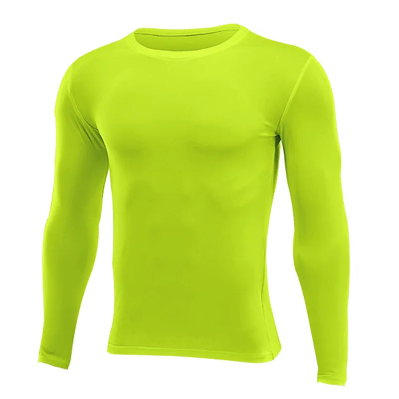 Unisex Compression Long Sleeve Base T-Shirt – Sports Fitness Top for Men, Women & Kids (Running, Gym, Basketball, Football)