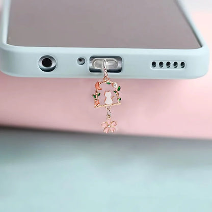 Cute Cat Phone Dust Plug - Decorative Charging Port Protector Accessory & Gift for Phone Lovers