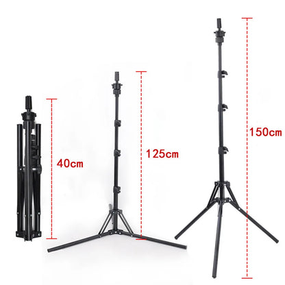 150cm Wig Stand Tripod – Mannequin Head Holder for Hairdressing, Training, and Clamp Stand