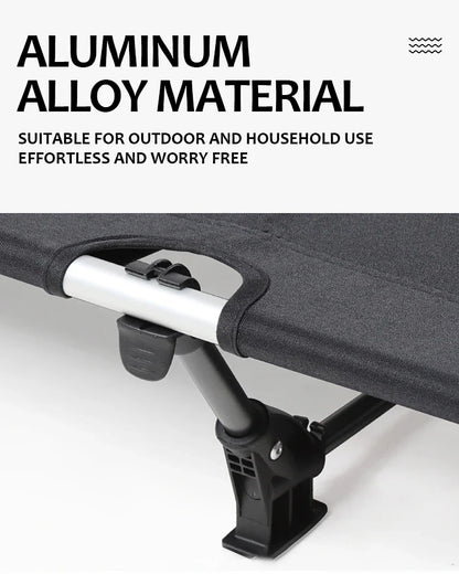 Ultra-Light Folding Camping Bed – Portable Outdoor Tent Cot for Adults, 150KG Capacity, Ideal for Hiking & Travel