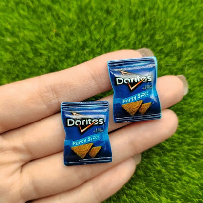 8PCS Miniature Dollhouse Food – Assorted Resin Chips & Snack Bags for Blythe OB11 Dolls