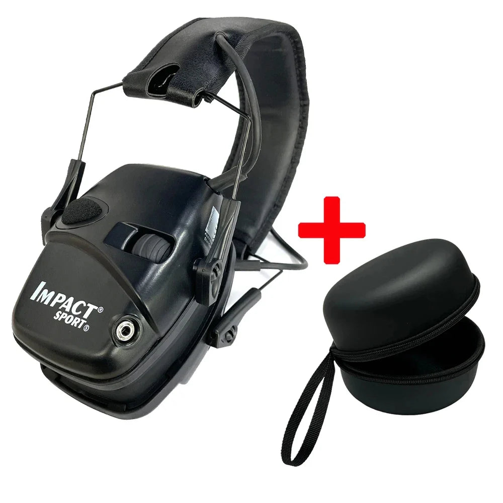 Earmuffs Active Noise-Reduction Headphones — Electronic Hearing Protection for Shooting & Hunting with Carry Case