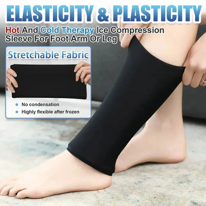 Reusable Gel Ice Sleeve Wrap — Hot & Cold Pack for Elbow, Knee, Ankle, Hand Pain Relief & Injury Therapy