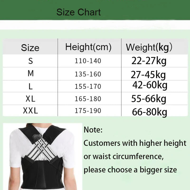 New Adult Posture Corrector Belt | Breathable Back Correction Strap | Men & Women Back Support | Sitting Position Correction Tool