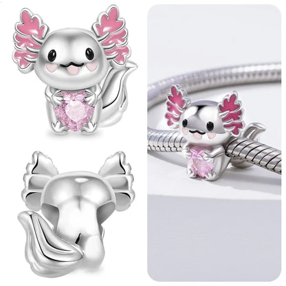 Chameleon Luminous Firefly & Butterfly Silver-Plated Charms - 925 Silver for DIY Bracelet Jewelry Making