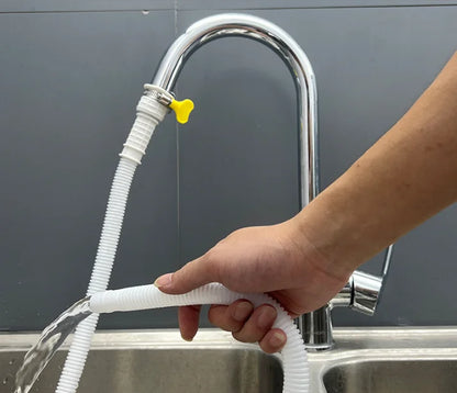 1–4M White Drain Hose Pipe — Extension Tube for Air Conditioner, Washing Machine & Kitchen Faucet