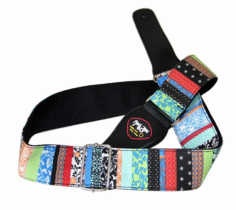 High-Quality Cotton Guitar Strap – Adjustable Length, 6.2cm Wide for Acoustic Guitar & Electric Bass