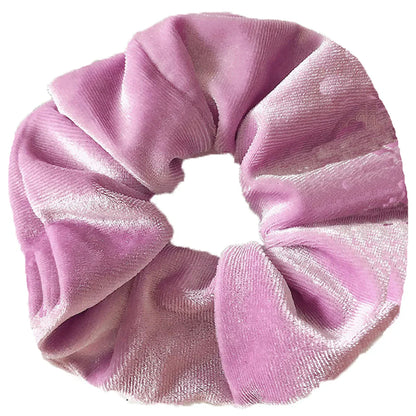 10/6/1Pcs Velvet Hair Scrunchies Set for Women – Solid Color Elastic Ponytail Hair Bands & Headband Accessories (Black Pack)