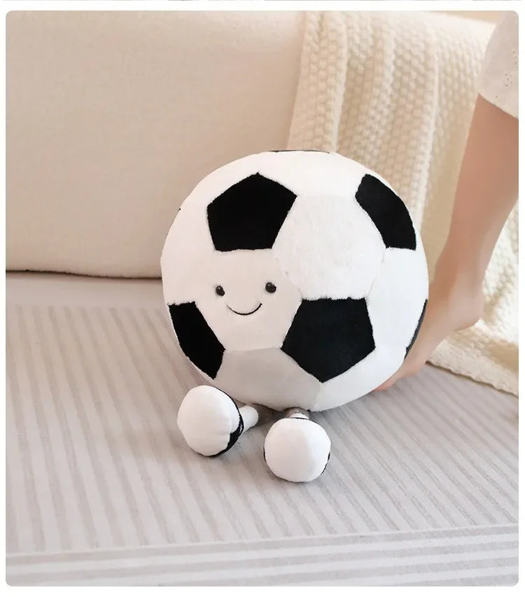 CM Sports Plush Toy — Football & Basketball Dolls, Creative Pillow & Interactive Pet Ball for Dogs & Cats