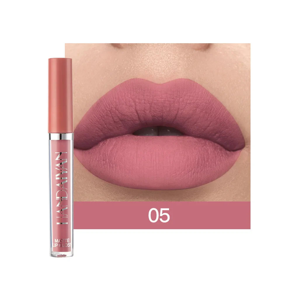 HANDAIYAN 6-Piece Matte Lipstick Set – Waterproof, Long-Lasting, Non-Stick Cup Korean Makeup for Women