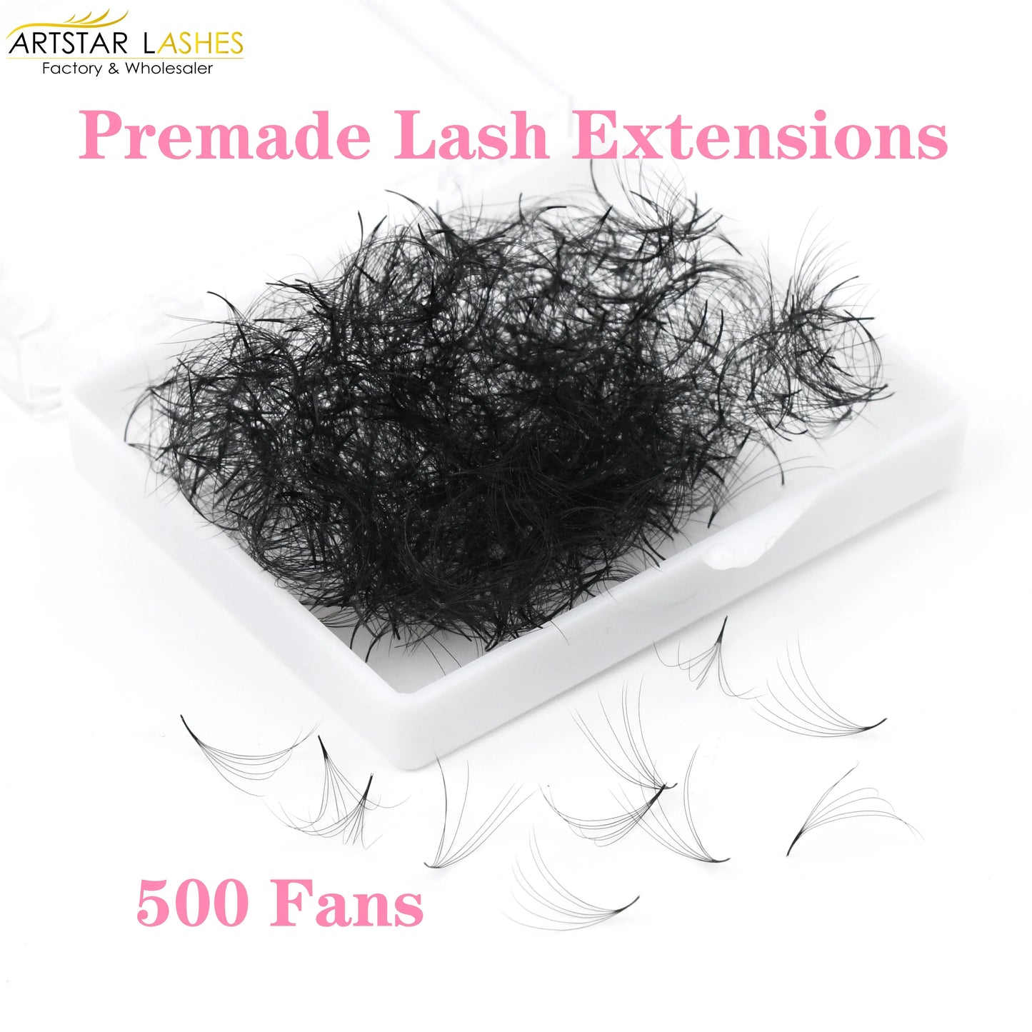 ARTSTAR Pointy Base Premade Eyelash Fans – 0.03mm Thin Professional Loose Lash Extensions