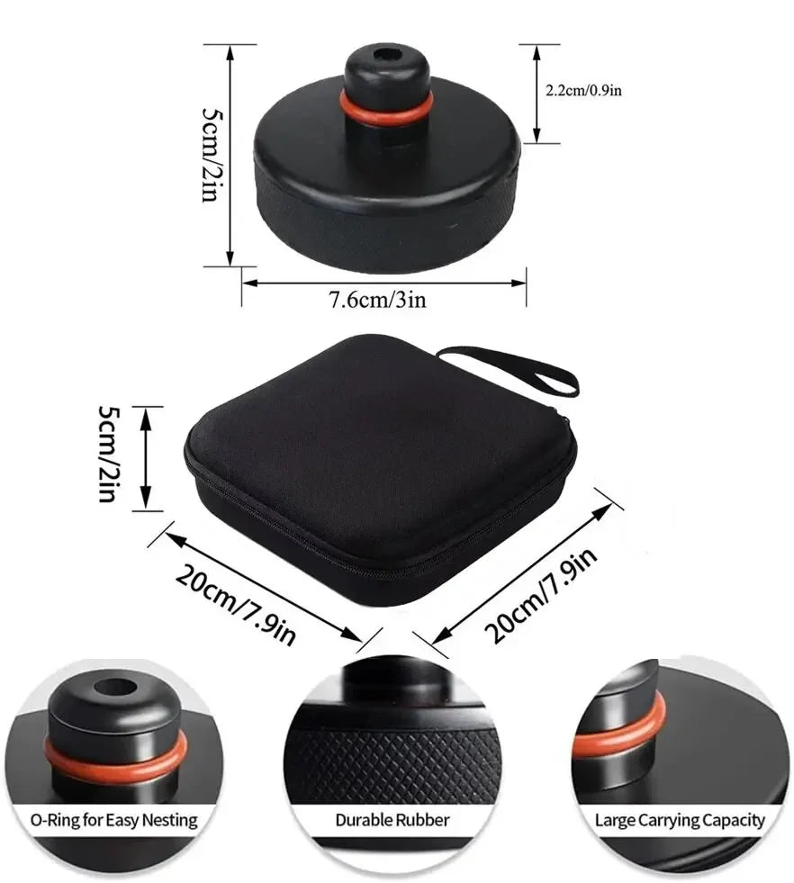 4Pcs Rubber Lifting Jack Pad Adapter Set with Storage Case - Suitable for Tesla Model 3, S, X - Essential Car Accessories