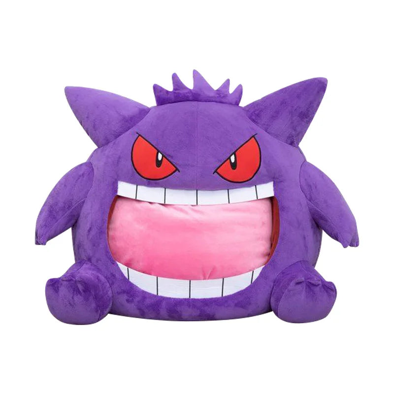Pokemon Gengar Plush Sleep Pillow — Kawaii Anime Dual-Purpose Nap Blanket Toy Doll, Super Soft Gift