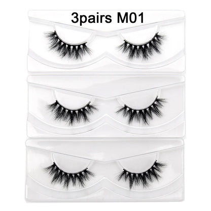 Visofree 13mm 3D Mink Eyelashes – Natural Long Handmade Cruelty-Free False Lashes for Makeup G04