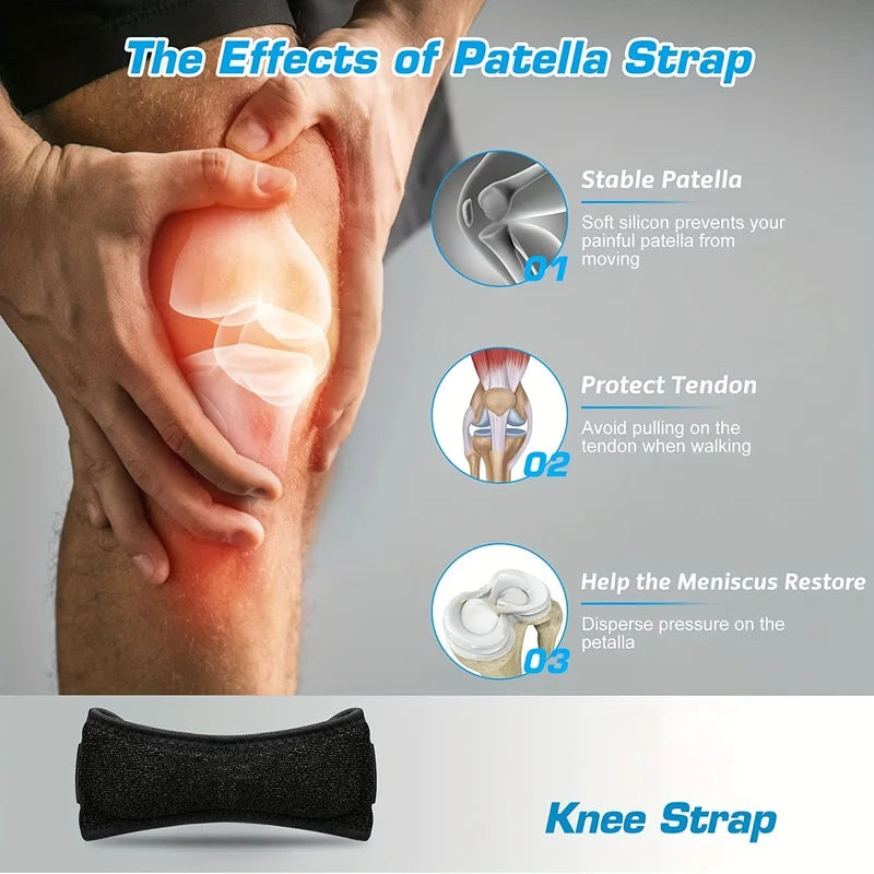 Basketball Knee Pad with Patellar Tendon Support — Adjustable Shock-Absorbing Compression Sleeve