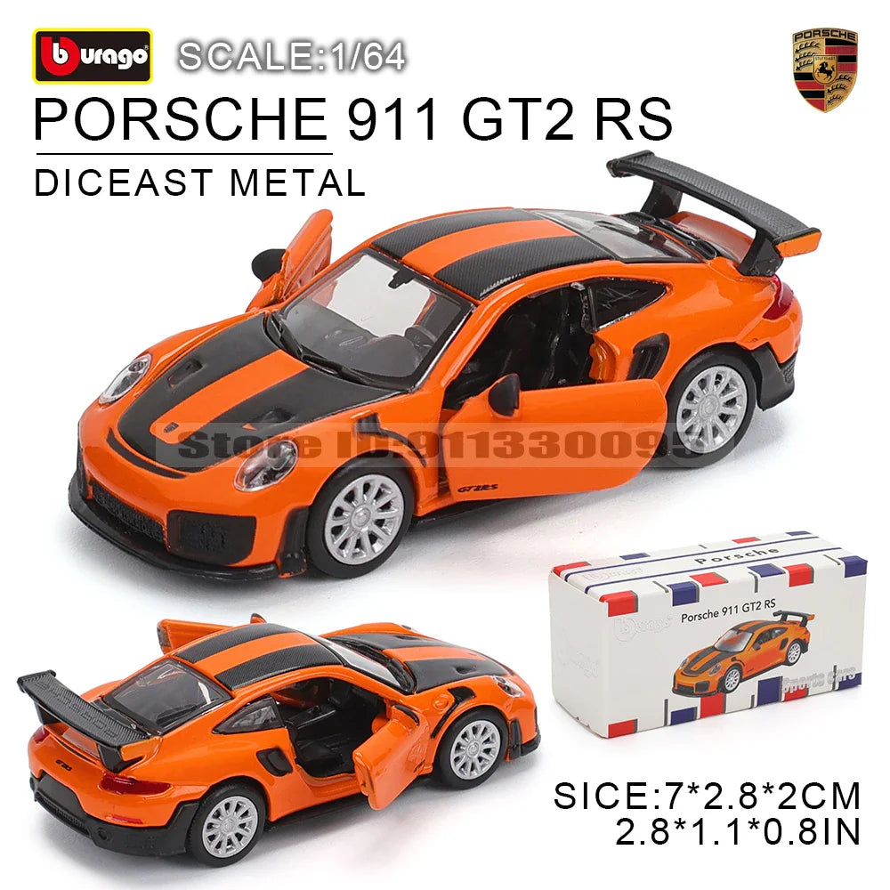 Bburago 1:64 Car Model Collection — Golf GT 2017, Mustang Shelby GT500, Ferrari, Benz & Volkswagen, Kids Xmas Gift Toys for Boys