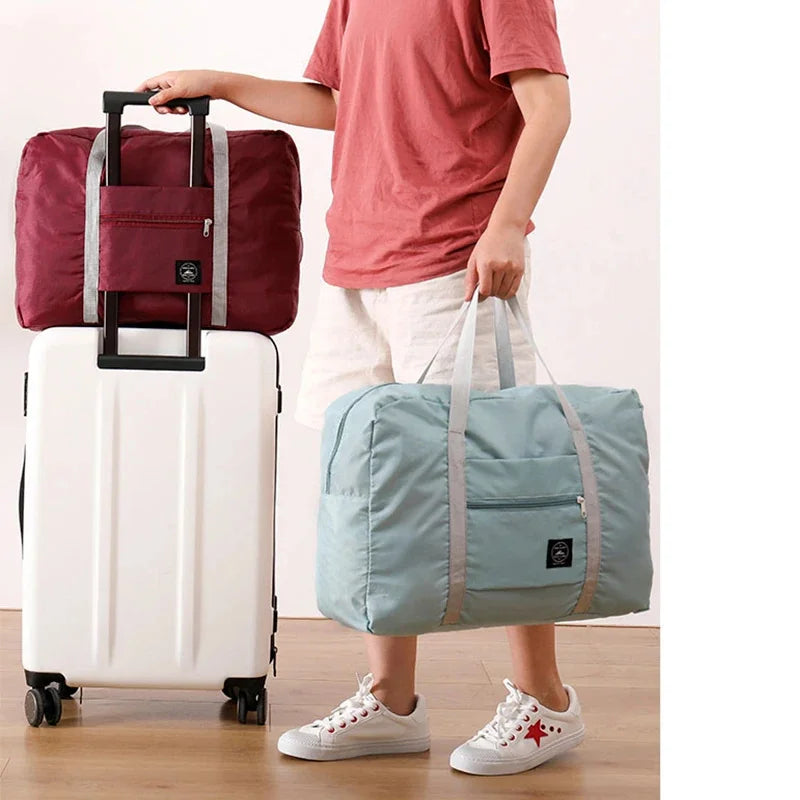 Folding Travel Storage Bag - Large Handbag for Luggage, Clothes and Picnic, Ideal for Moving and Boarding