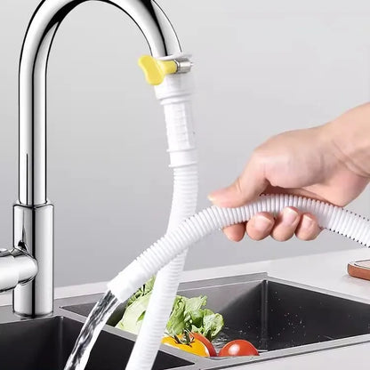 1–4M White Drain Hose Pipe — Extension Tube for Air Conditioner, Washing Machine & Kitchen Faucet