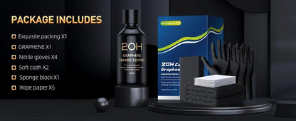 Graphene Ceramic Coating 20H/12H — Self-Healing UV Protection Car Detailing Coating for Long-Lasting Shine