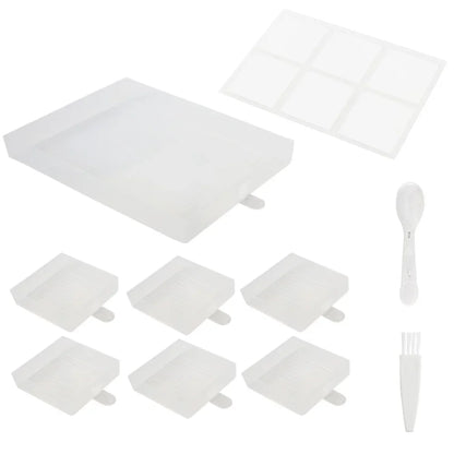 6-Slot Large Diamond Painting Tray with Cover – Storage Organizer for 5D Diamond Painting Tools & Drills