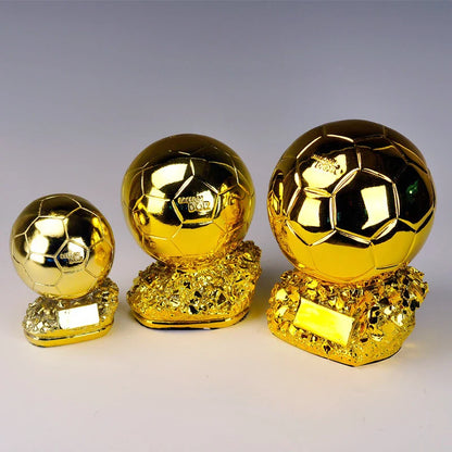 25cm Golden Balloon Football Trophy - Excellent Player Award, Competition Honor, Customizable Reward, Best Gift for Home Decor