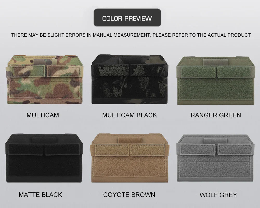 Tactical Admin Phone Pouch MOLLE – Military Hunting Vest Front Panel Map Holder & Utility Carrier Bag for Outdoor Navigation