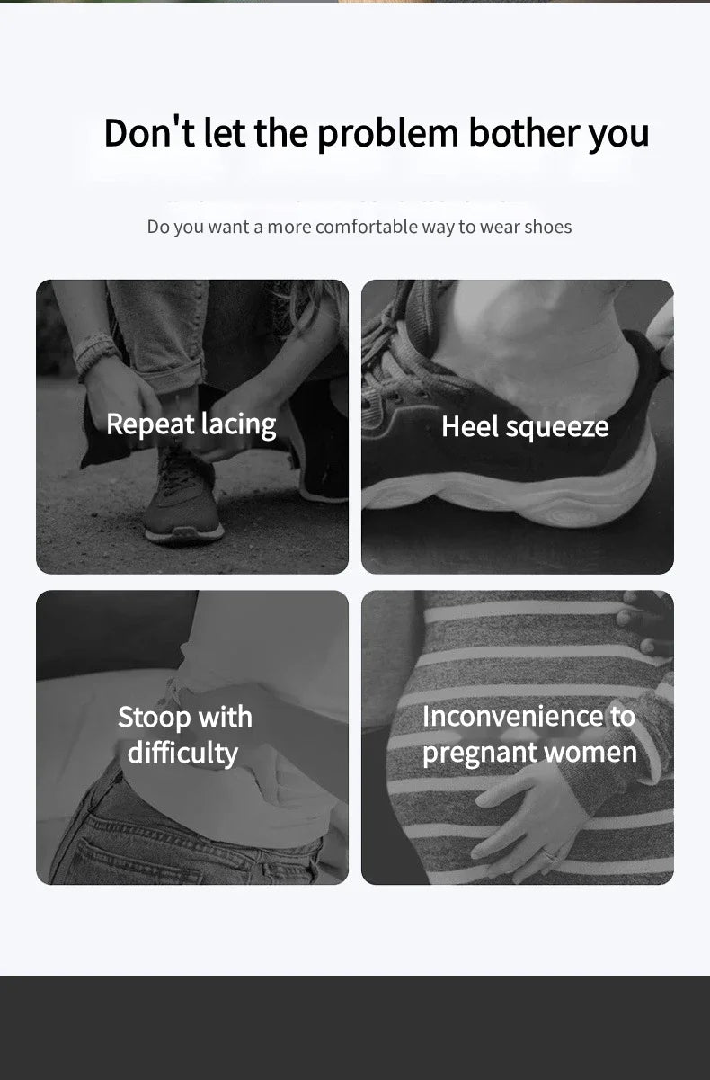 Stretchable Long Metal Shoehorn 30-71cm – Shoe Spoon for Pregnant Women & Elderly, No-Bend Shoe Wearing Aid